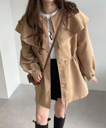 앤도미 2way 케이프 칼라 마운틴 파카 베이지 andme