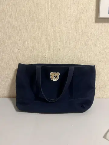 [중고] 러브리 바이 페이러 와펜 토트백 네이비