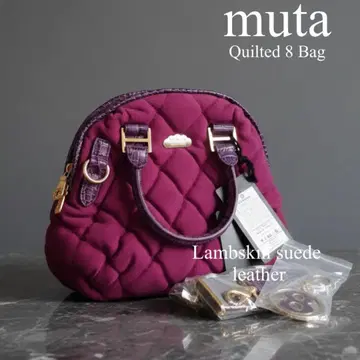 [ muta ] 라무 스웨이드 가죽의 폭신한 퀼팅 백 미사용 새상품 무타