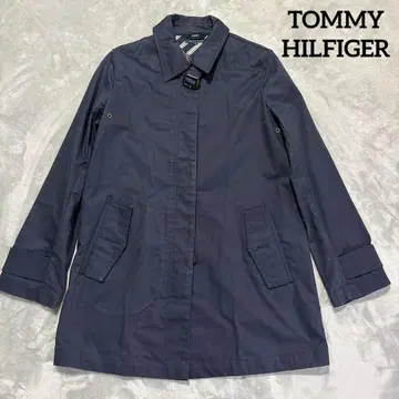 TOMMY HILFIGER 네이비 트렌치코트 타미힐피거