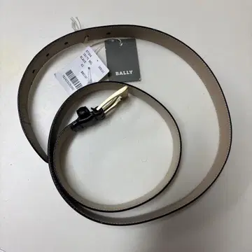 BALLY 블랙 벨트 골드 버클