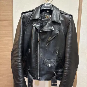 Schott NYC 블랙 가죽 라이더 자켓 (새상품급)