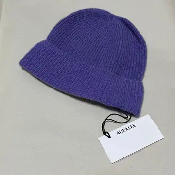 Auralee BABY CASHMERE KNIT CAP purple