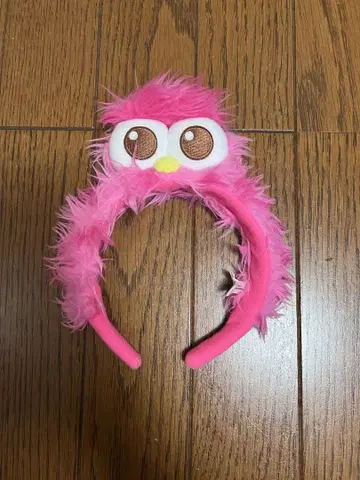 모피 캐릭터 머리띠 핑크