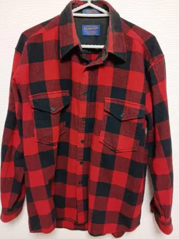 Pendleton 울 셔츠 레드/블랙 체크