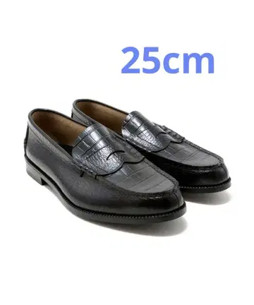25cm 로퍼 블랙 크로커다일