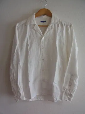 RING JACKET 린넨 린넨 오픈 카라 오픈 카라 긴팔 셔츠 S
