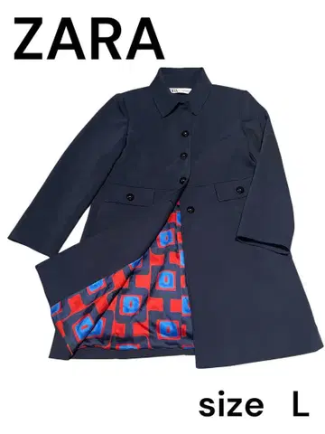 새상품급 ZARA 네이비 트렌치코트 스텐카라 코트 L