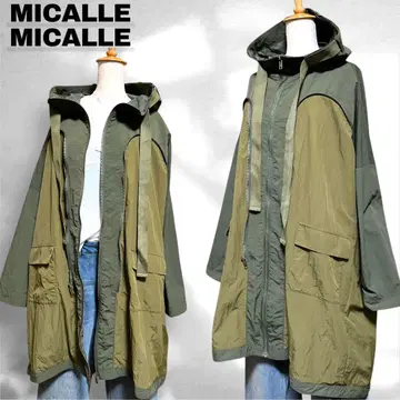 미사용 새상품 MICALLEMICALLE 후드 부착 카키 밀리터리 자켓