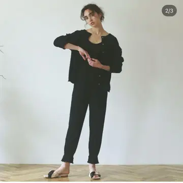 시루무린 Twisty 테이퍼드 팬츠 2way 가디건 셋업