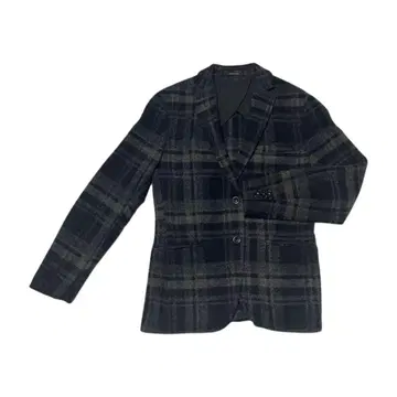 체크 무늬 테일러드 자켓