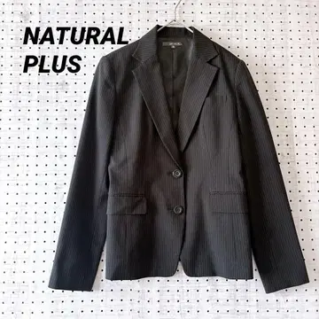 내추럴 플러스 핀스트라이프 테일러드 자켓 7R 블랙 안감 부착