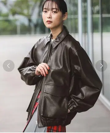 Ray BEAMS / 인조 가죽 플라이트 자켓 사이즈 1