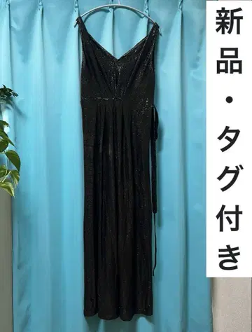 에네스베 블랙 라메 믹스 원피스 드레스 M 사이즈 [새상품]