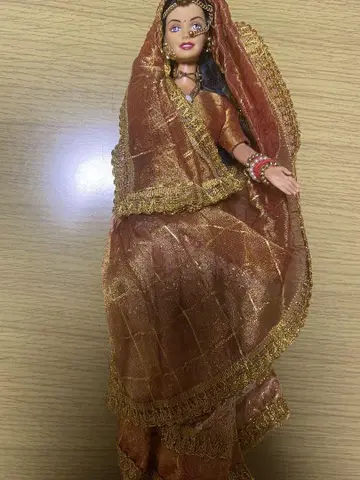 인도 앤티크 사리 바비 인형 본체