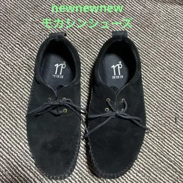 레어 디자이너 newnewnew n3 블랙 스웨이드 모카신 신발