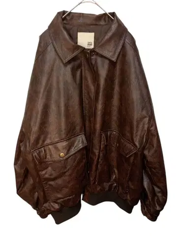 Java 여성용 다크 브라운 가죽 자켓 블루종 빈티지풍