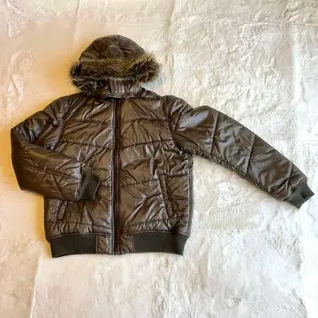 인기 FIRST DOWN 퍼 후드 패딩 자켓 [ LL ] 광택감