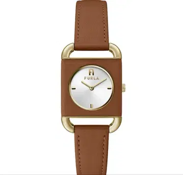 FURLA 브라운 가죽 스퀘어형 시계