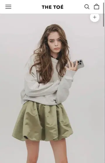 THETOE VENICE BALLOON SKIRT 카키 S