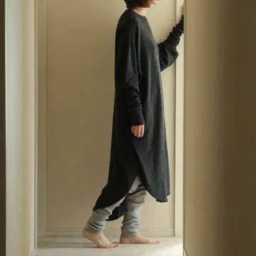 FREEMAN B 캐시미어 니트 원피스 블랙