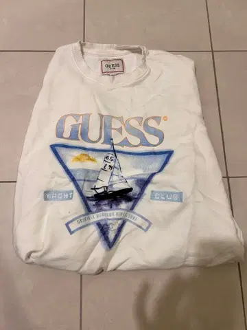 GUESS 세일링 보트 프린트 맨투맨 L 사이즈