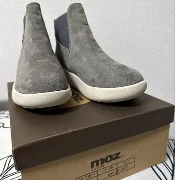 moz 그레이 사이드 고어 숏부츠 24.5cm
