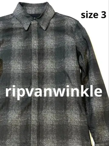 ripvanwinkle 립 옴브레 체크 긴팔 셔츠 M