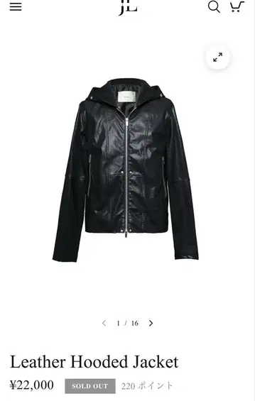 Jentlouis Leather Hooded Jacket Lsize