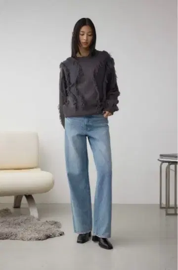 azul by moussy 하이웨스트 와이드 데님
