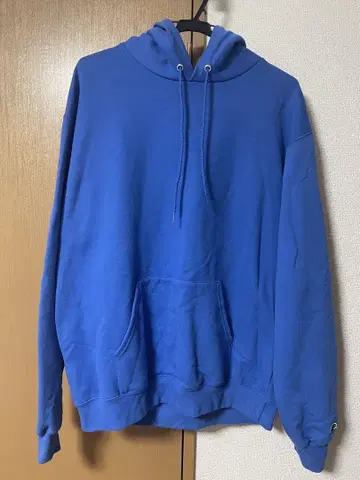 Champion 후드 부착 후드티 파랑