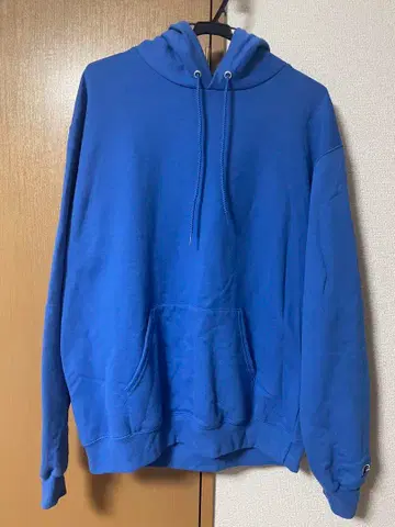 Champion 후드 부착 후드티 파랑