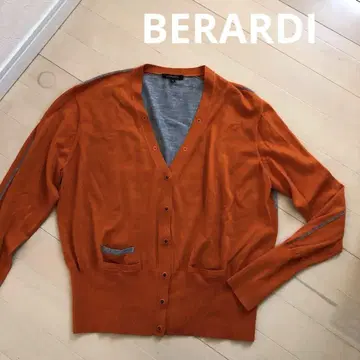 BERARDI 베랄디 가디건 T6 XL 오렌지 니트 숏