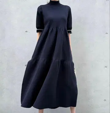 아메노치하레 펄 티어드 드레스 원피스