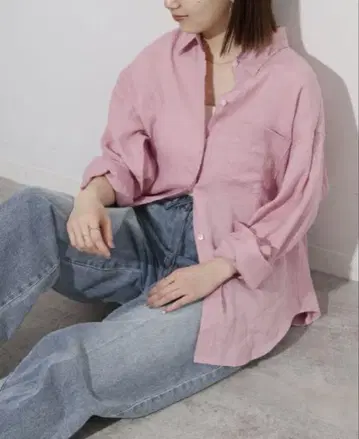 저널 스탠다드 리룸 컬러 린넨 오버 사이즈 셔츠