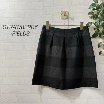 [ STRAWBERRY FIELDS ] 굵은 보더 울 혼방 스커트 (2)