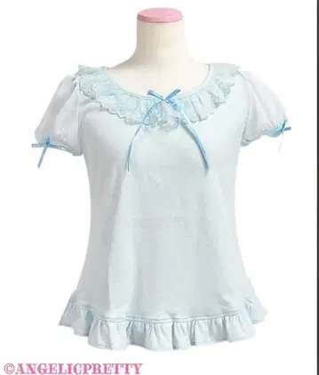 Angelic Pretty 스카이블루 반팔 상의
