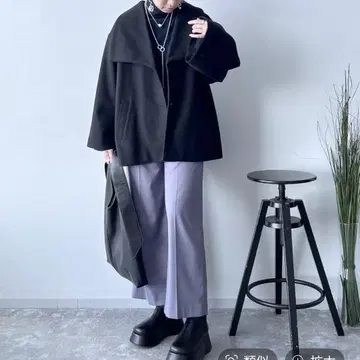 [ HARE ] 울리테크 빅칼라 미들 코트