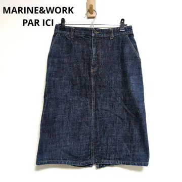 MARINE&WORK PAR ICI 데님 스커트 면 100% [ 프리 ]