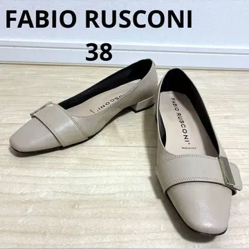 새상품급 FABIO RUSCONI 펌프스 가죽 베이지 38