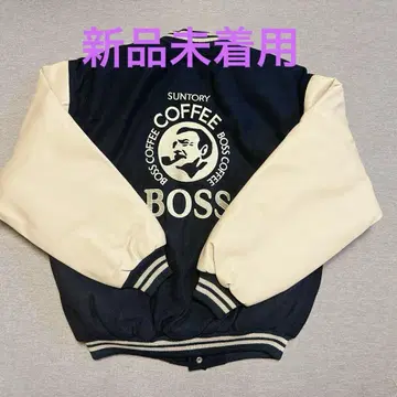 새상품 미착용 레어 보스점 가죽 바시티 자켓 BOSS 레트로