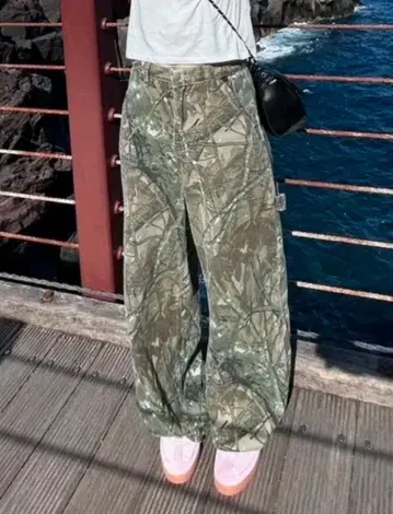 리얼트리 카모플라쥬 슈퍼 와이드 데님 긴 길이