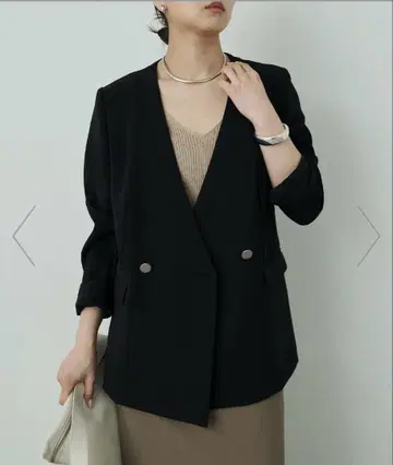 개럴개런트 노카라 자켓 블랙