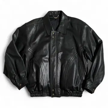 빈티지 아쿠아 스큐텀 가죽 자켓 램 가죽 양가죽 카라 부착