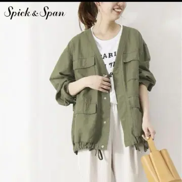 Spick & Span 리워크 필드 자켓 노카라 자켓