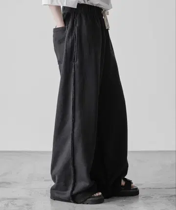 [ RUUBON ] damage wide sweat pants S 사이즈