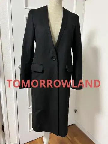 TOMORROWLAND 울 캐시미어 혼방 블랙 코트