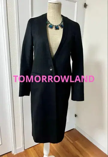 TOMORROWLAND 울 캐시미어 혼방 블랙 코트