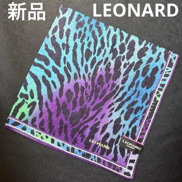 새상품 LEONARD 손수건 스카프 No.136 대형 레오파드