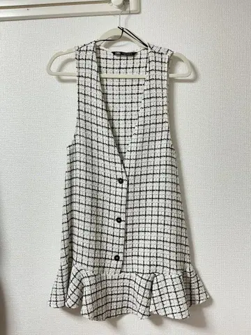 ZARA 체크 무늬 미니 원피스
